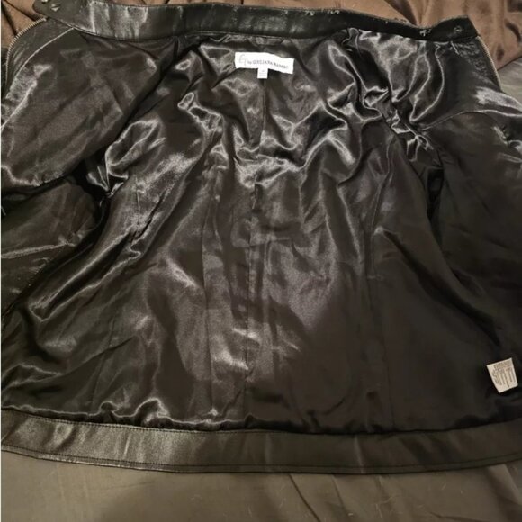 G by Giuliana Rancic 1X Zippered Black Faux Fox Fur and Faux Leather Moto Jacket - Picture 8 of 8